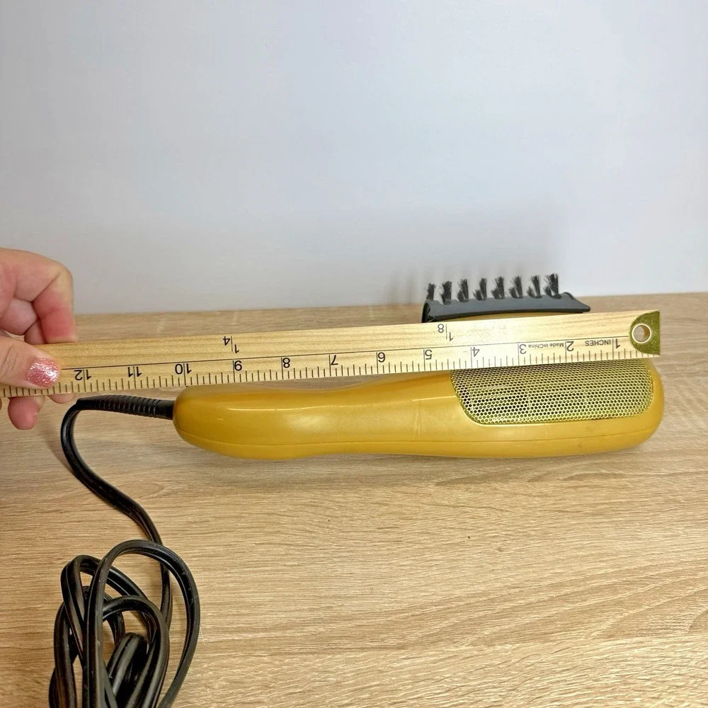 Andis Gold Ceramic Ionic Hair Dryer Styler Soft Bristle Brush Attachment Works